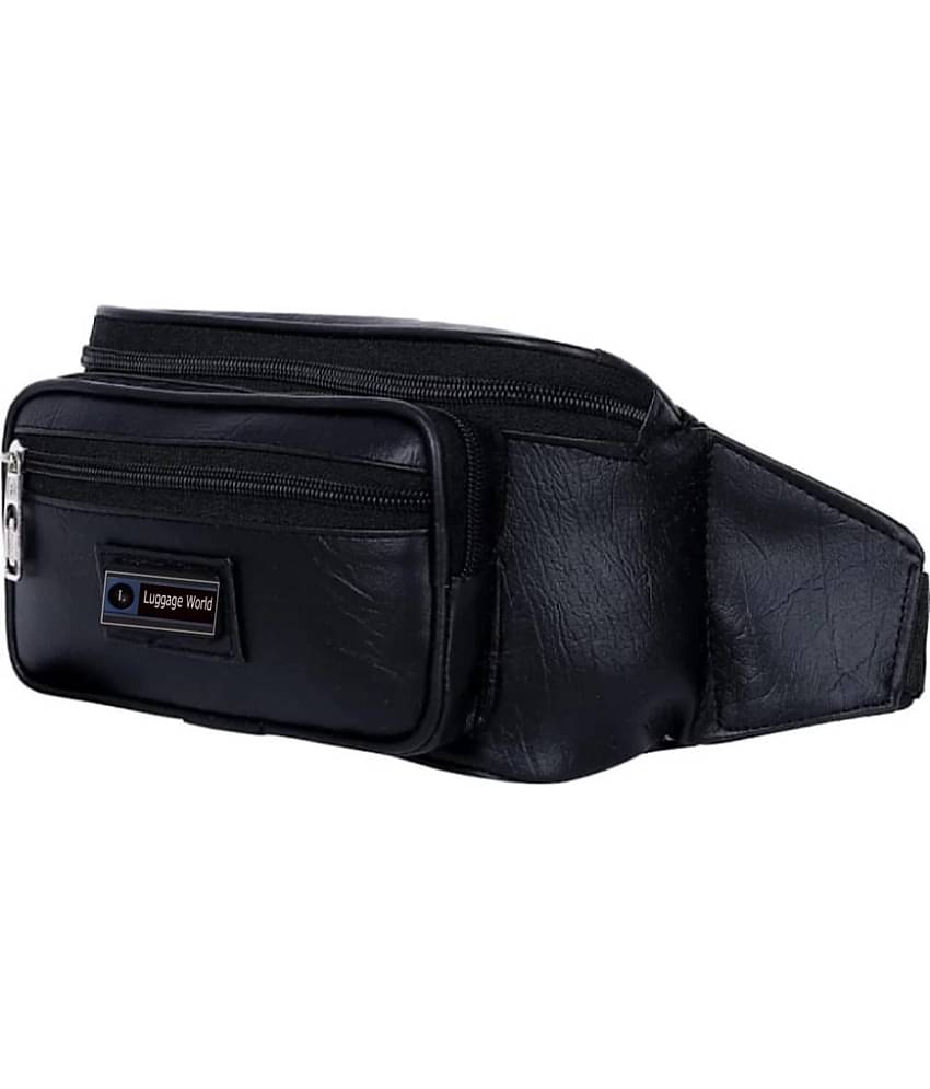 Luggage world side bag Leather Brown Waist Pouch