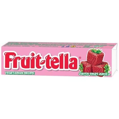 Fruit Tella Chewy Toffee Strawberry Flavour, 45 gm