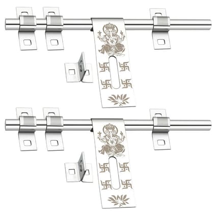 S-GUARD Stainless Steel Door Fitting Aldrop for Home, Gate, Bedroom, Store Room, Offices-Ganesha-3-2 Pcs