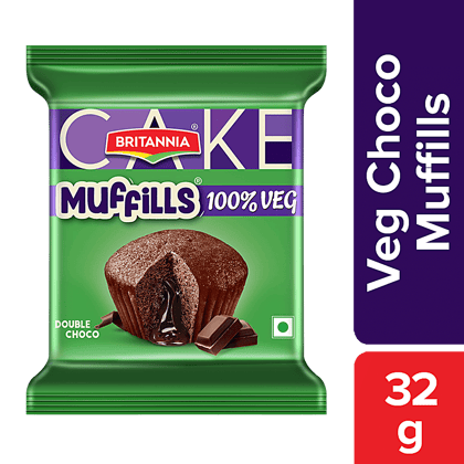 Britannia Muffills Double Chocolate Cake, 32gm