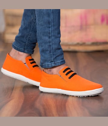 Kzaara Orange Casual Shoes