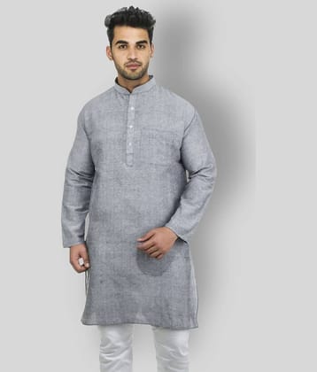 DESHBANDHU DBK - Grey Cotton Men's Regular Kurta ( Pack of 1 )