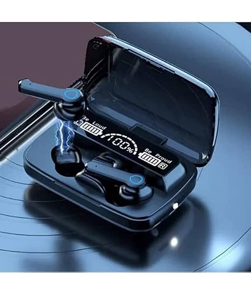 MS Wholesellar M19 Bluetooth Bluetooth Earphone In Ear Active Noise cancellation Black