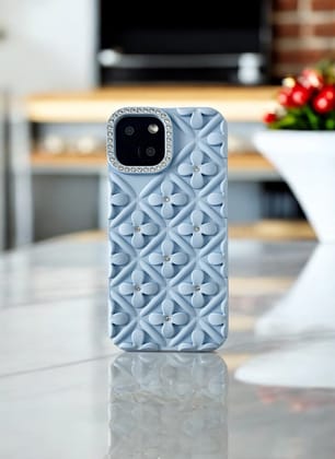 Blue Blossom 3D Case for iPhone 14