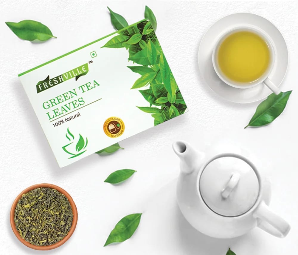 Freshville Green Tea Bags Pure Natural Tea Rich in Antioxidants Pack of 25