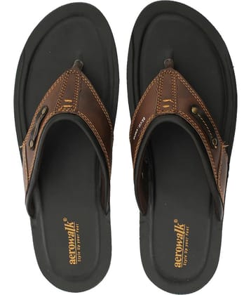 Aerowalk - Black Men's Thong Flip Flop