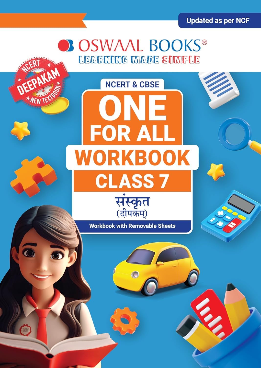 Oswaal NCERT & CBSE ONE FOR ALL WORKBOOK Sanskrit (Deepakam) Class 7 2025 udpated version with cbse latest pattern [Paperback] [Oct 30, 2024] oswaal