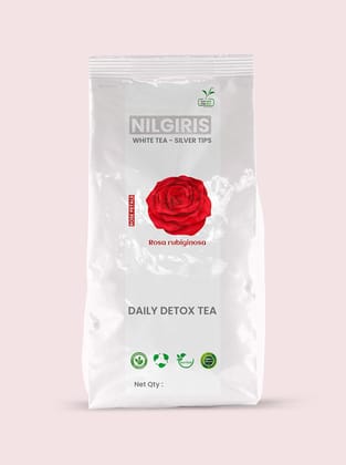 Two Leaf One Bud Nilgris White Tea - Silver Tips - Rose Petals 100 Gms
