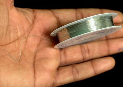 10 Pcs, 0.3mm Copper Wire Silver-0.3mm / Silver / Copper