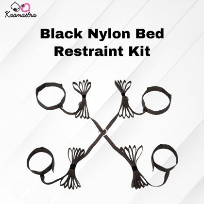 Kaamastra Black Nylon Bed Restraint Kit