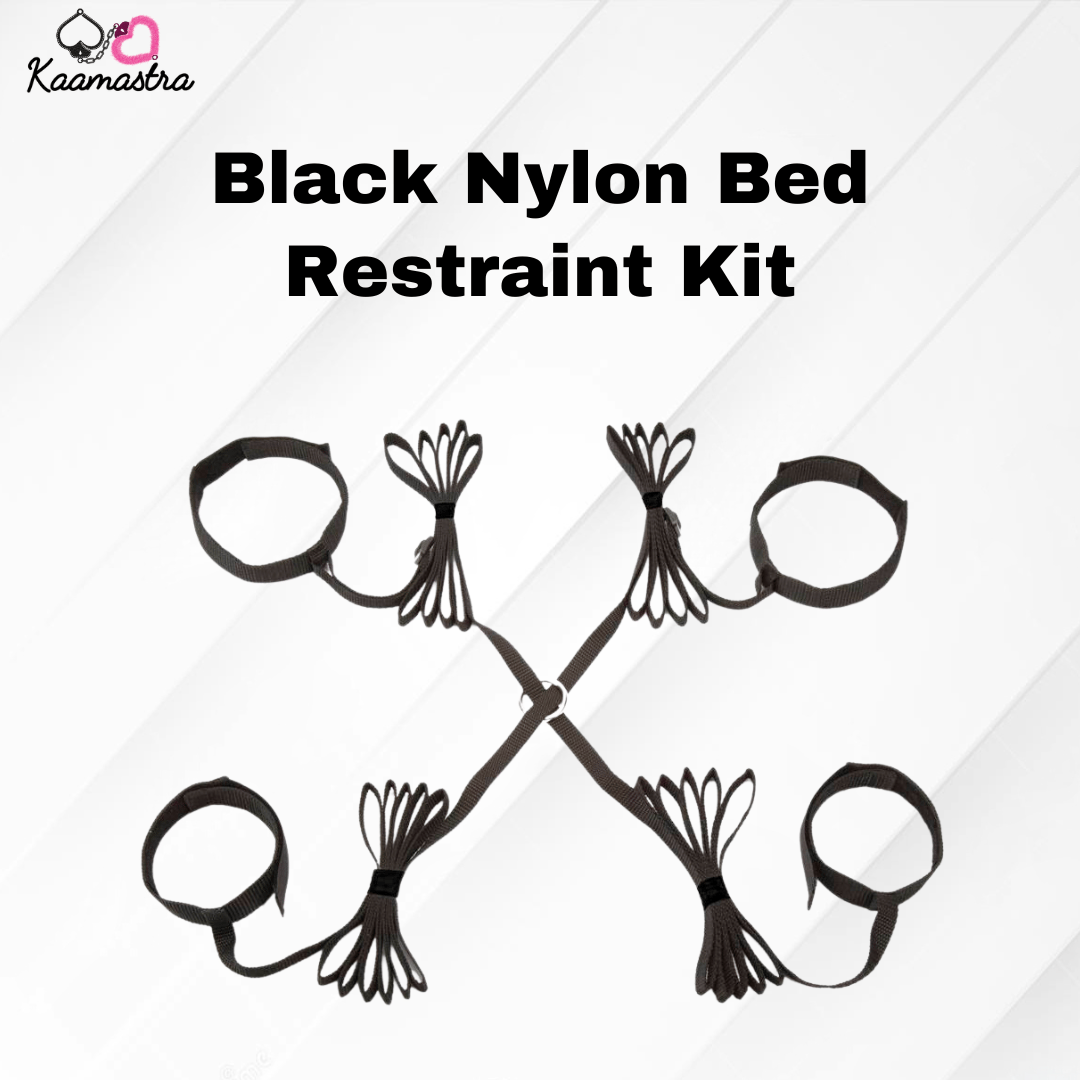Kaamastra Black Nylon Bed Restraint Kit