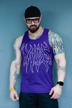 WILDS FLAME TANK IN PURPLE-S