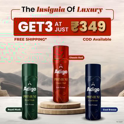 Adigo Premium Perfume Body Spray - Pack of 3