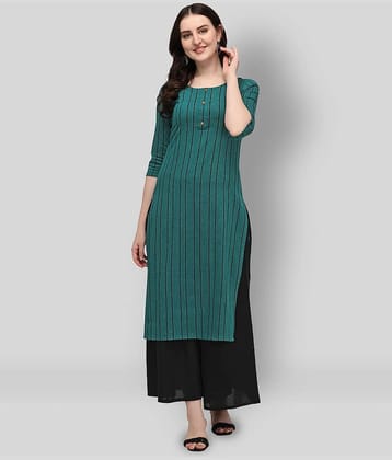 Hritika - Green Cotton Women's Straight Kurti