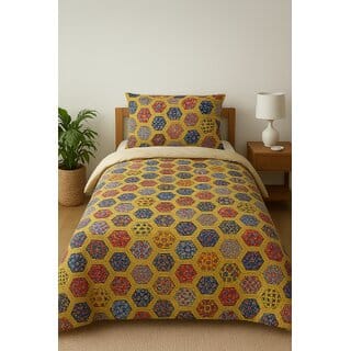 BEDZY Classic Collection Flat Single Bedsheet with 1 Pillow Cover