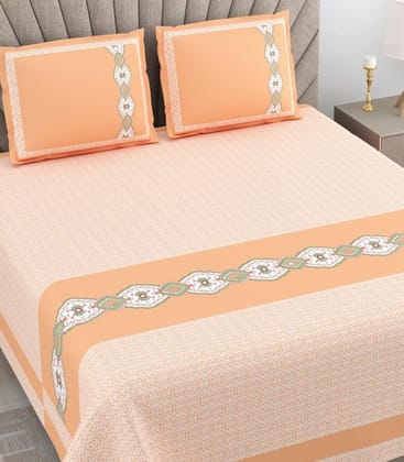 100% Pure Cotton Oasis Double Bedsheet With 2 Pillow Covers
