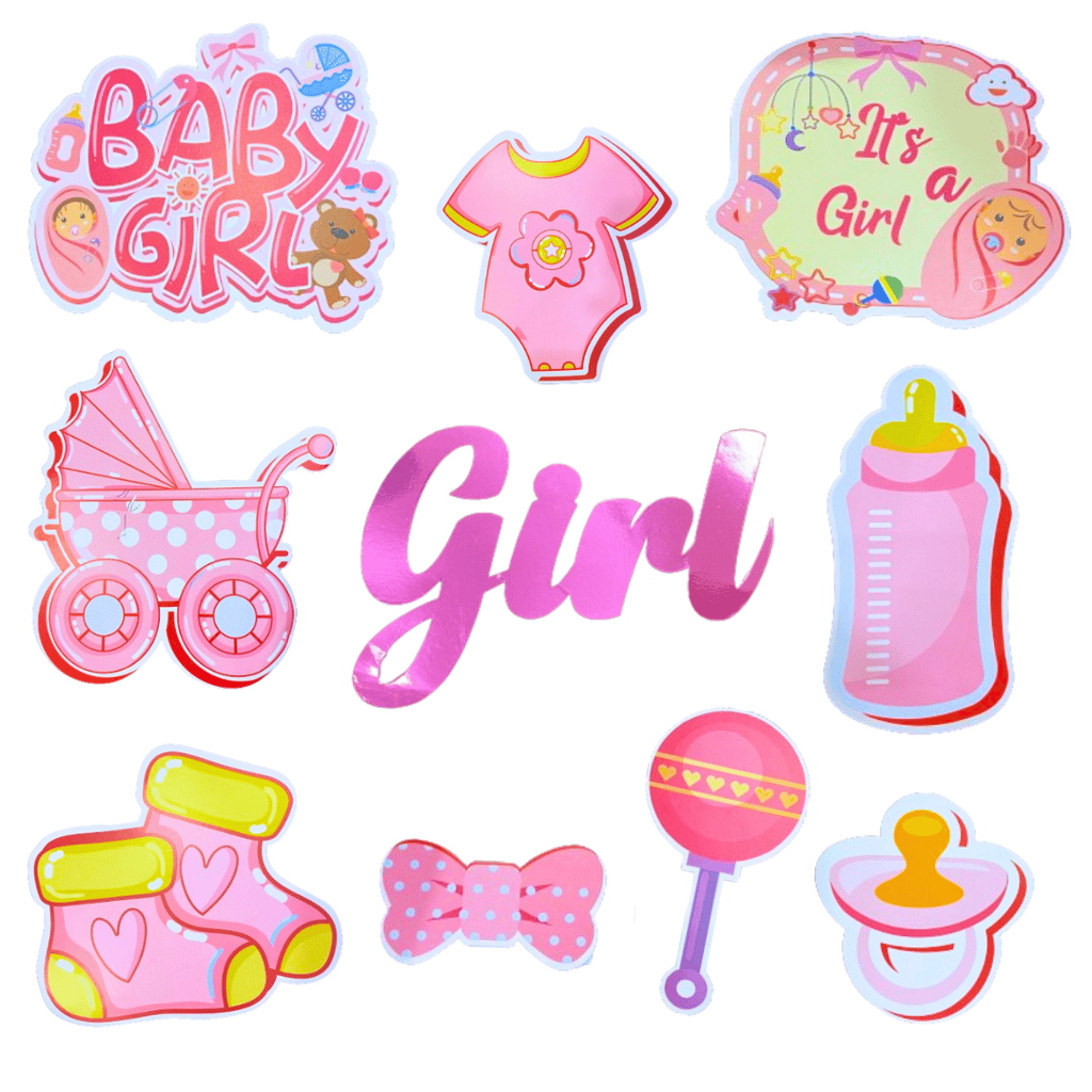 Wanna Party Welcome Baby Girl Combo Set -12 Pcs - Party and Festive Needs | Buy online on ZillyBuy