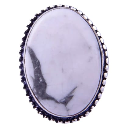 Oval Howlite Ring For Men And Women(KI_158) by Krishna Impex Oval Howlite Ring For Men And Women(KI_158) by Krishna Impex