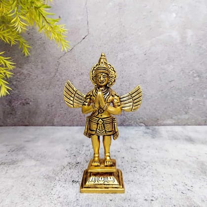 Brass Garuda Idol - 5.2 inch Height | Sacred Brass Garuda Idol for Blessings