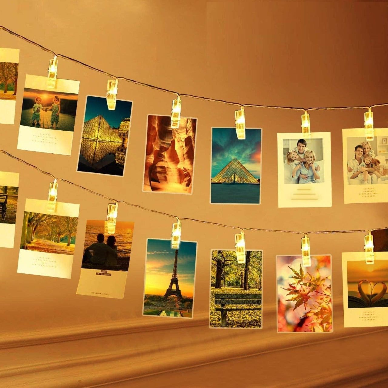 Fairy Warm White Clip Lights for Photos