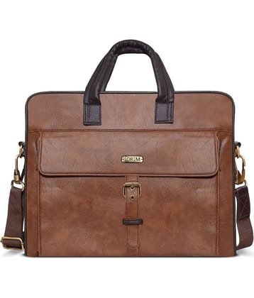 Lorem Tan Faux Leather Folio