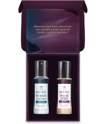 TNW - The Natural Wash Body Mists Duo Of Sweet & Spicy Fragrance, Long,Lasting Scent, 2X100Ml
