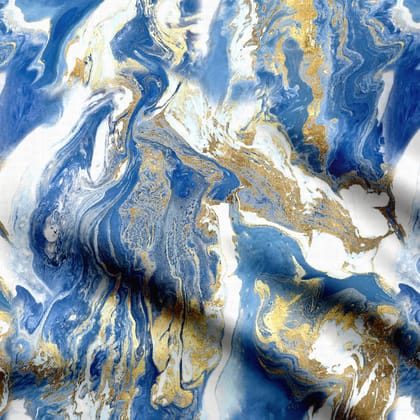 Blue golden abstract-Cotton