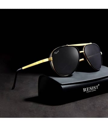 RESIST EYEWEAR Gold Pilot Sunglasses ( Pack of 1 )