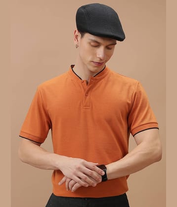 Ketch Polyester Regular Fit Solid Half Sleeves Men's T-Shirt - Rust ( Pack of 1 )