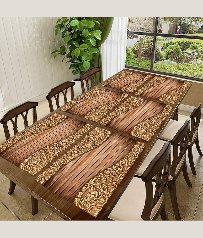 CreadCraft PVC Solid Rectangle Table Mats ( 40 cm x 30 cm ) Pack of 1 - Multi