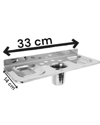 Wektu Stainless Steel Tumbler/Soap Dish Holder/Brush Holder/1PC