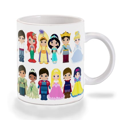 Multicolor Prince And Princess Cute Ceramic Mug
