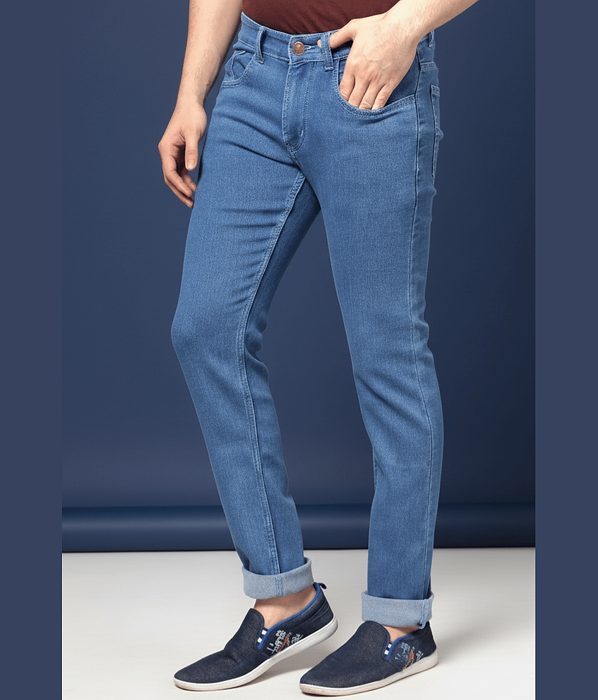 Sindon Slim Fit Solid Men's Jeans - Light Blue ( Pack of 1 )