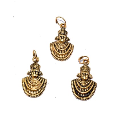 Golden Metal Oxidize Small God Pendant for Jewelry Making. , SMG-007-Per Packet of 12 Pcs / Gold