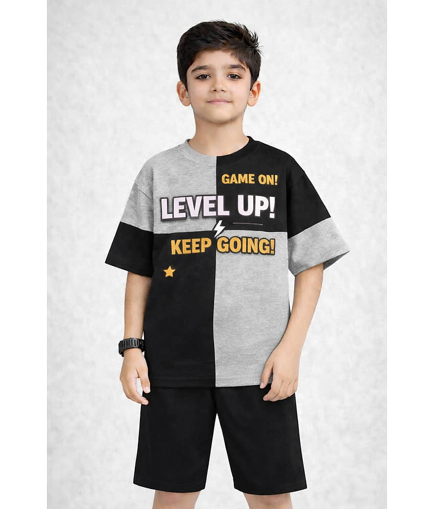 Billyball Pack of 1 Boys Cotton Blend T-Shirt & Shorts Set ( Multicolor 2 )
