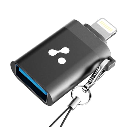 Ambrane Lightning to USB 3.0 OTG for iPhone/iPad OTG Connector Extender Convertor for All iOS Devices, USB Female Connect USB Flash Drive,Keyboard,Mouse, Only Data Transfer, Charging is NOT Supported Grey
