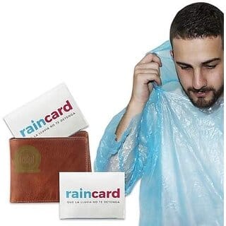 (Pack of 2) Disposable Raincoat Rain Cards | Pocket Size Waterproof Emergency Rainwear for Men & Women Travel Use