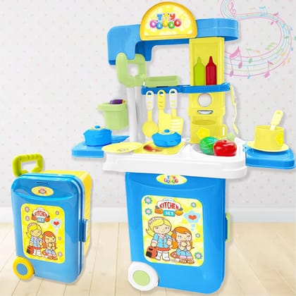 PlayMagic Covertible Trolly Kitchen Set - Light and Sound
