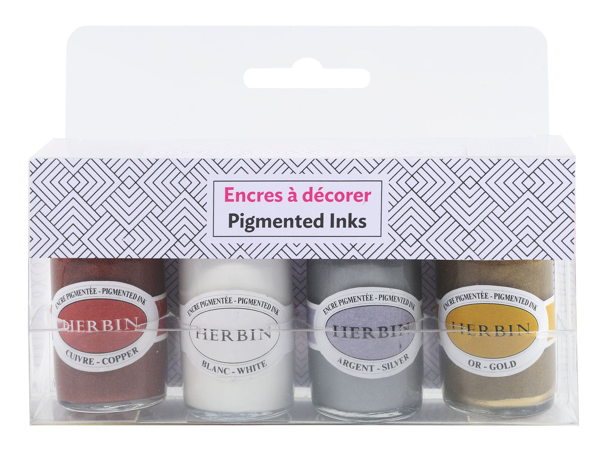 Herbin Set of 4 x 15ml Pigmented Ink Bottles