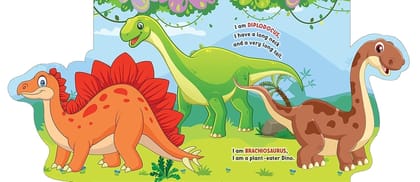 Dinosaur World - Lift The Flap Book for Kids Age 3-6 Years with Bright and Colourful Pictures- Early Learning Novelty Book for Children [Hardcover] Dreamland Publications