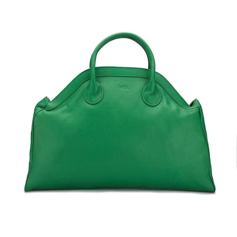 Handmade Custom Luxury Genuine Real Leather Tote Duffle Bag Full Grain Cowhide Handbag for Women Lady Large Capacity Travel