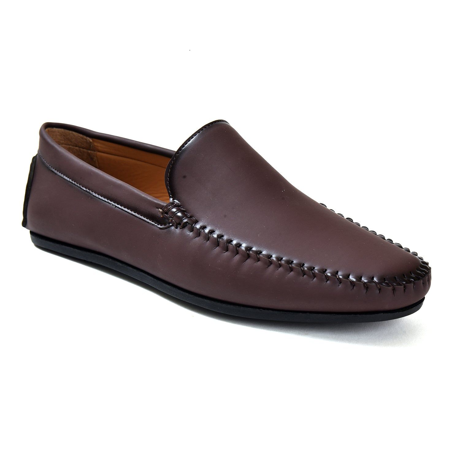 Kolapuri Centre Men's Brown Loafer Shoes-8