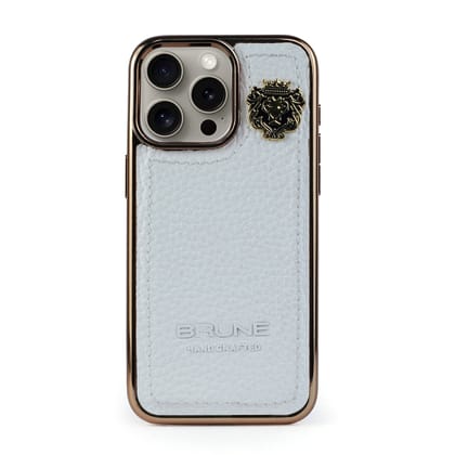 Golden Rim Texture White Mobile Cover-15Promax
