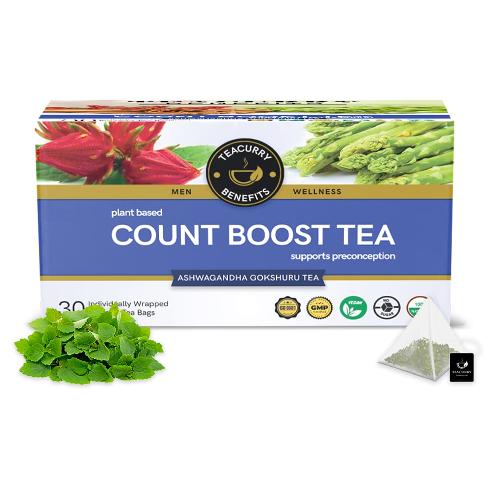 TEACURRY Count Boost Tea For Men (1 Month Pack, 30 Tea Bags) - Count Booster Tea