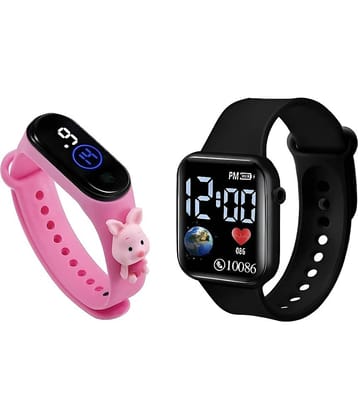 DECLASSE Black Dial Digital Girls Watch ( Pack Of 2 )