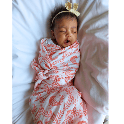 Malmal Swaddle - Pyaare Panchhi Pink
