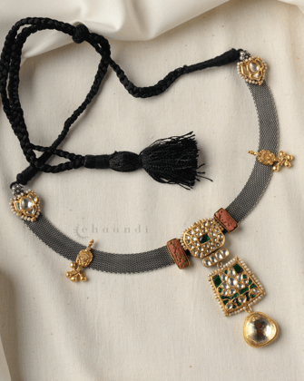Gold Polish Silver Necklace CHN1565
