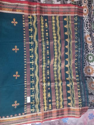 Blue Cotton Saree