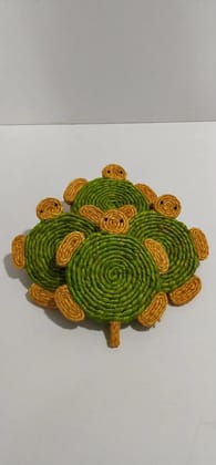 Handmade Natural Jute Turtle Tea Coasters set 6