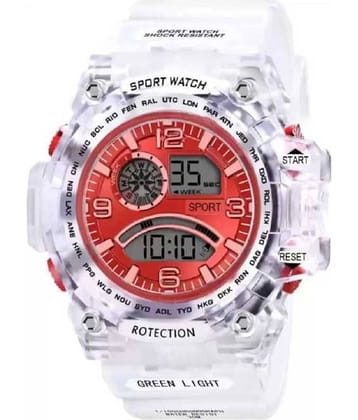 Hala Abx1017 Transparent Strap Red Dial Boy's Watch